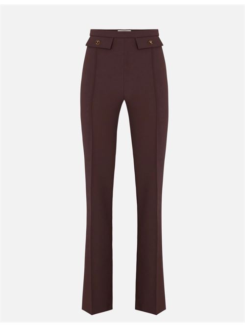 DOUBLE CREPE TROUSERS ELISABETTA FRANCHI | PA12156E2EA4 Merlot